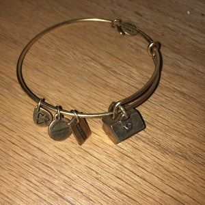 Alex and Ani gold monopoly addition bracelet